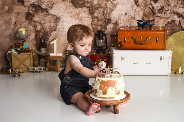Family celebrating a toddler milestone together