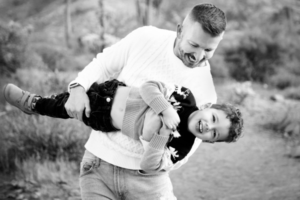 Family portrait in soft natural light