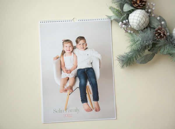 Custom yearly calendar keepsake