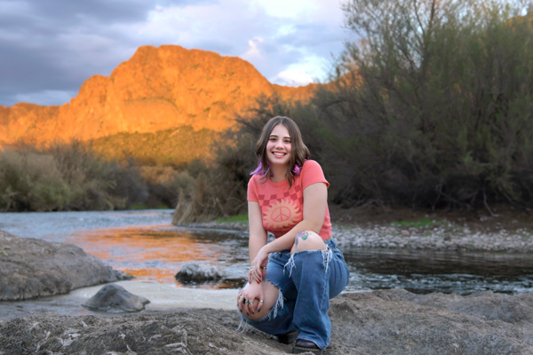 Confident senior captured in natural light